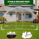 Advwin Outdoor Walk-in Large Metal Chicken Coop