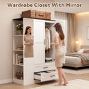 Advwin 2 Doors Armoire Wardrobe Closet with Mirror (Pre-Order)