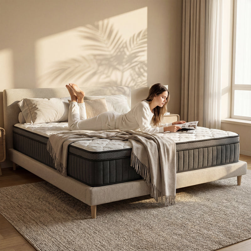 Advwin 32cm Double Mattress Pocket Spring Medium Firm