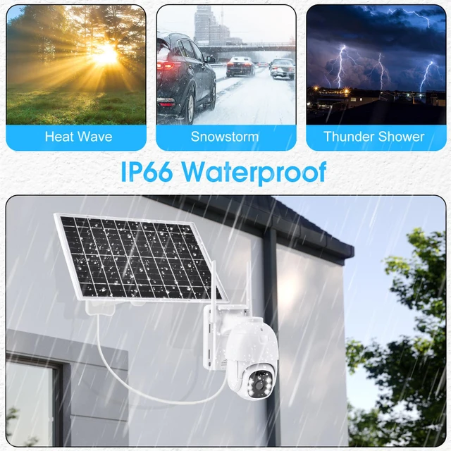 Advwin 4Pcs Security Camera Solar Outdoor Wifi Camera