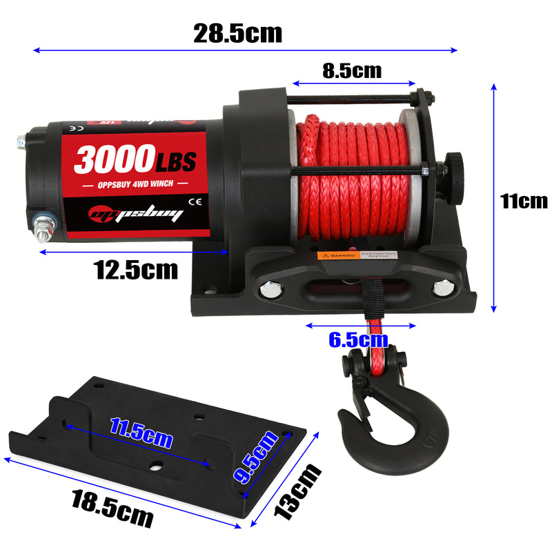 Advwin Electric Winch 3000lbs/1360kg 12V