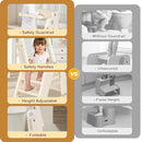 Advwin Adjustable Kids Step Stool with Safety Rail