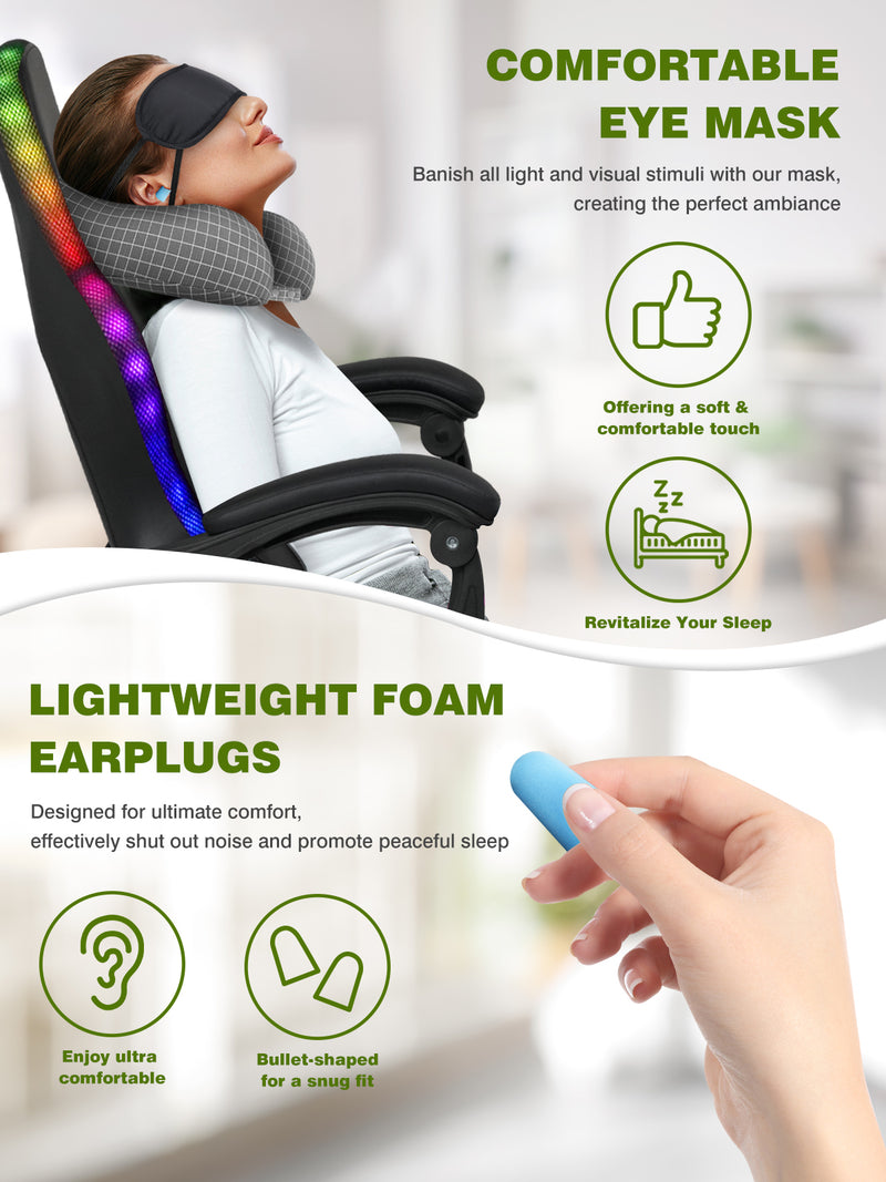 Travel Neck Pillow Washable 100% Pure Memory Foam