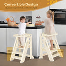 Advwin Adjustable Kids Step Stool with Safety Rail
