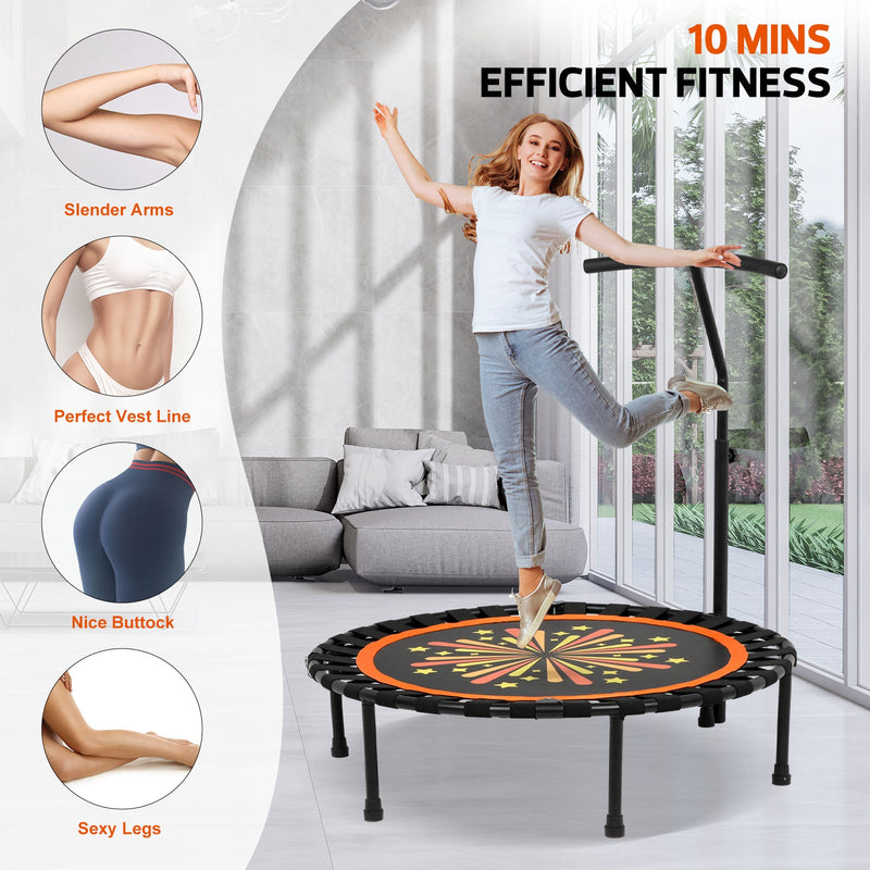 Advwin 50inch Mini Fitness Trampoline Rebounder