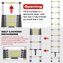 Advwin 3.2m Portable AluminumTelescoping Ladder