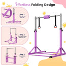 Advwin Gymnastics Bar for Kids Quick Foldable Horizontal Bar