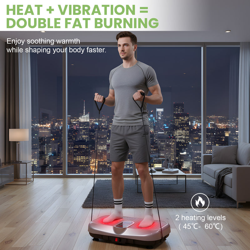 Advwin Vibration Plate Exercise Machine with Heat Therapy