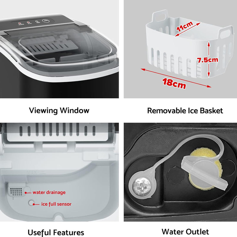 Advwin Portable Ice Maker Machine 12kg/24h