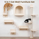 Advwin 7-in-1 Wall Mounted Cat Shelves for Play & Rest