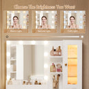 Advwin Dressing Table LED Makeup Mirror Stool Set