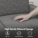 Advwin 3 Seater Sofa 197cm with Storage Ottoman Grey