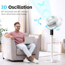 Advwin Pedestal Fan 3D Oscillating Height Adjustable