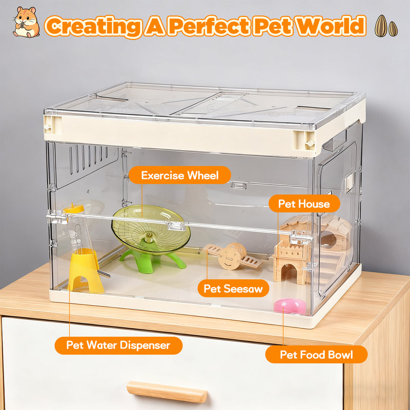 Advwin Foldable Hamster Cages with Side Door