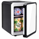 Advwin 4L Mini Fridge with LED Light Black