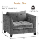 Advwin Modern 1 Seater Sofa Chenille Fabric Armchair