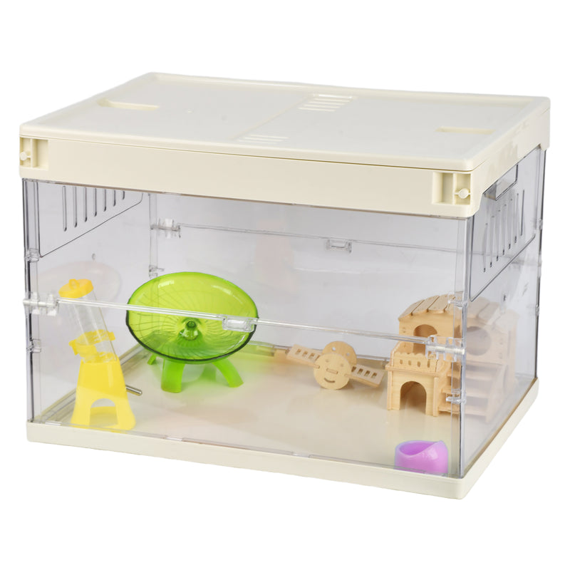 Advwin Foldable Transparent Hamster & Guinea Pig Cage