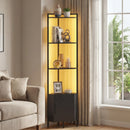 Advwin 4-Tier Corner Cabinet with LED Light 160cm (Pre-Order)