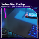 Advwin Gaming Desk with LED Lights & Power Outlets