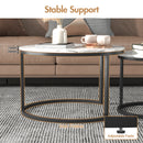 Advwin Nesting Coffee Table Set of 2 Marble Effect (Pre-Order)