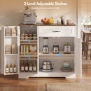 Advwin Sideboard Buffet Cabinet with 1 Drawer 3 Doors