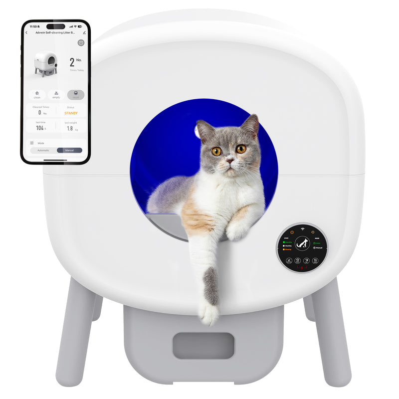 Advwin Smart Cat Litter Box Automatic Self Cleaning
