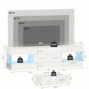 Advwin LED TV Unit 152cm with Water Corrugated Side Panels