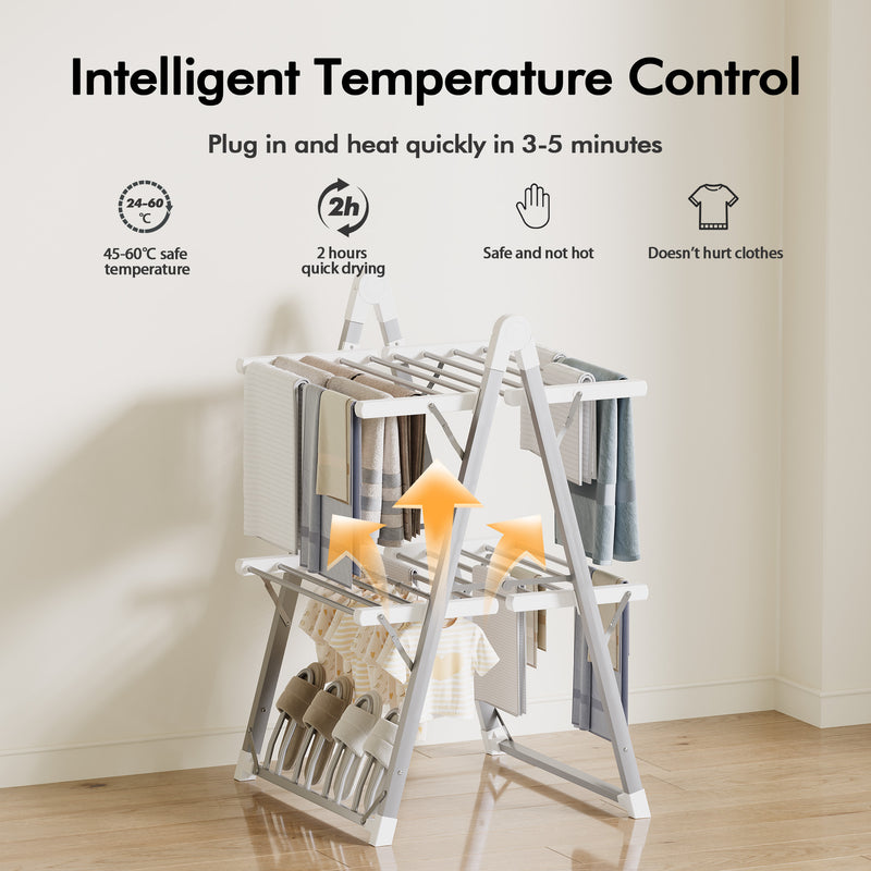Advwin 2 Tier Freestanding Electric Heated Towel Rail