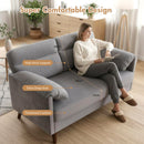 Advwin 2-Seater Velvet Fabric Loveseat Sofa 120cm