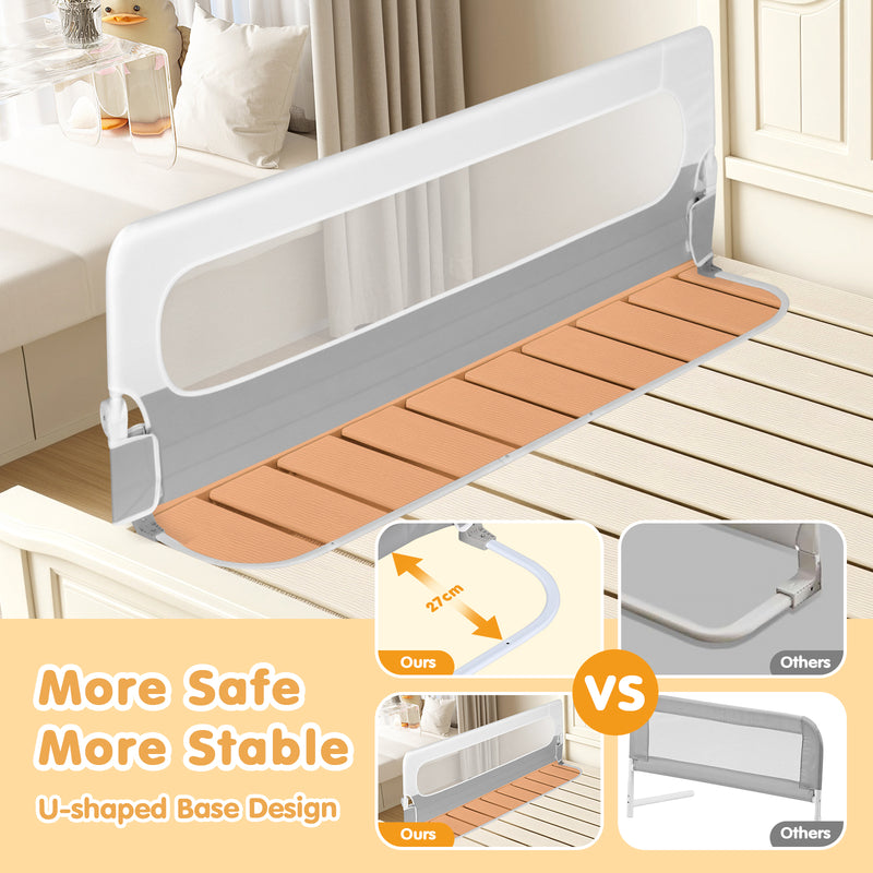 Advwin Folding Baby Bed Rail Adjustable 180x60cm