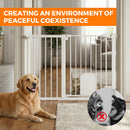 Advwin Metal Pet Safety Gate with Cat Door