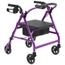 Advwin 4 Wheels Rollator Walker with Dual Brake System