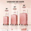 Advwin 2/3/5 Piece Hardside Luggage Set w/ 360° Spinner Wheels