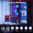 Advwin LED Computer Desk with Reversible Bookshelf