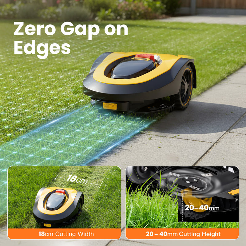 Advwin Robotic Lawn Mower up to 600m² Heavy-Duty Motor