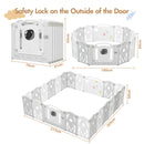 Advwin Foldable Baby PlayPen Grey