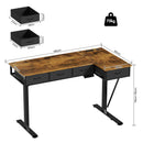 Advwin L Shaped Electric Standing Desk w/ Charging Station
