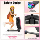 Advwin 2-in-1 Foldable Scooter Suitcase LED Wheels