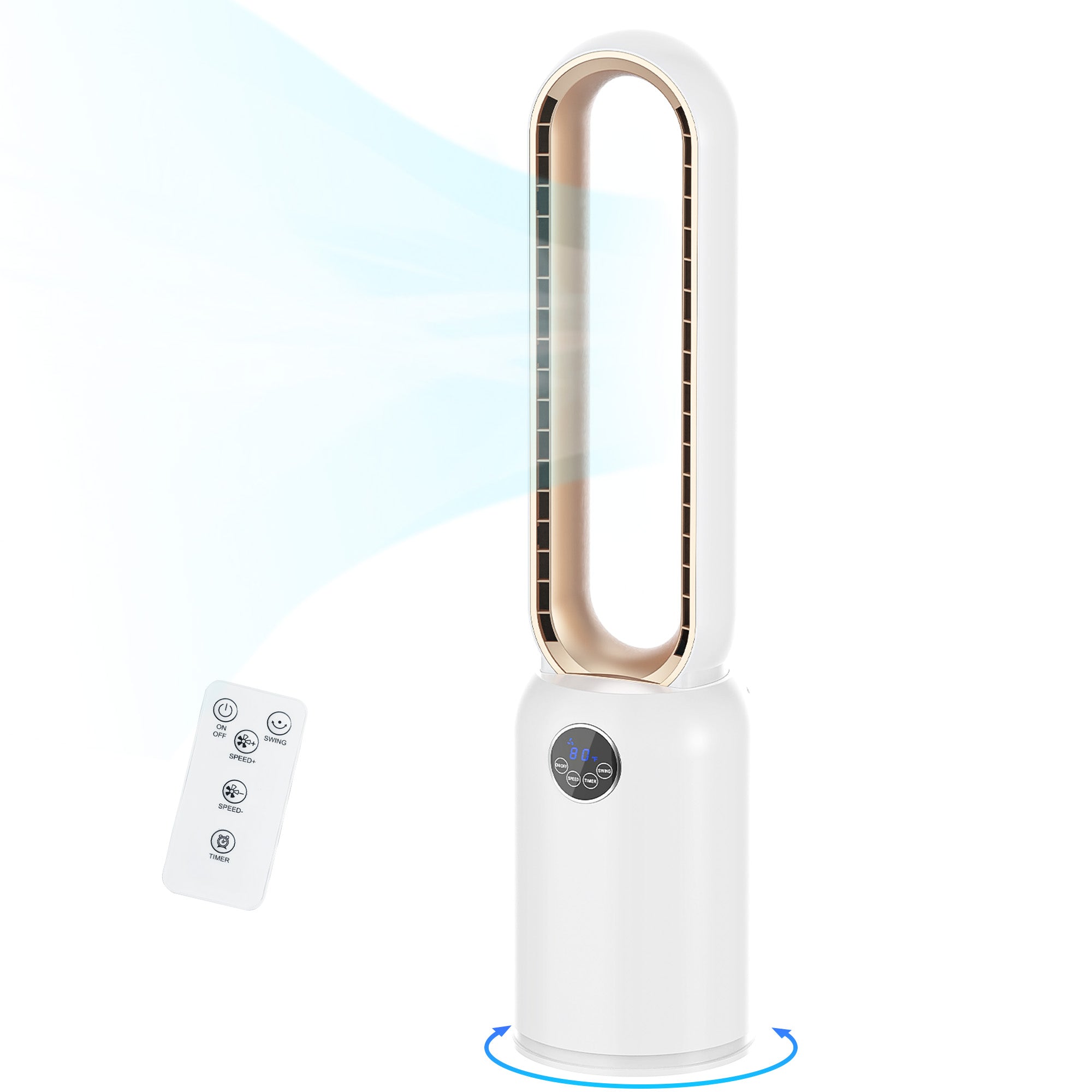 Advwin Upgraded Bladeless Tower Fan with Remote