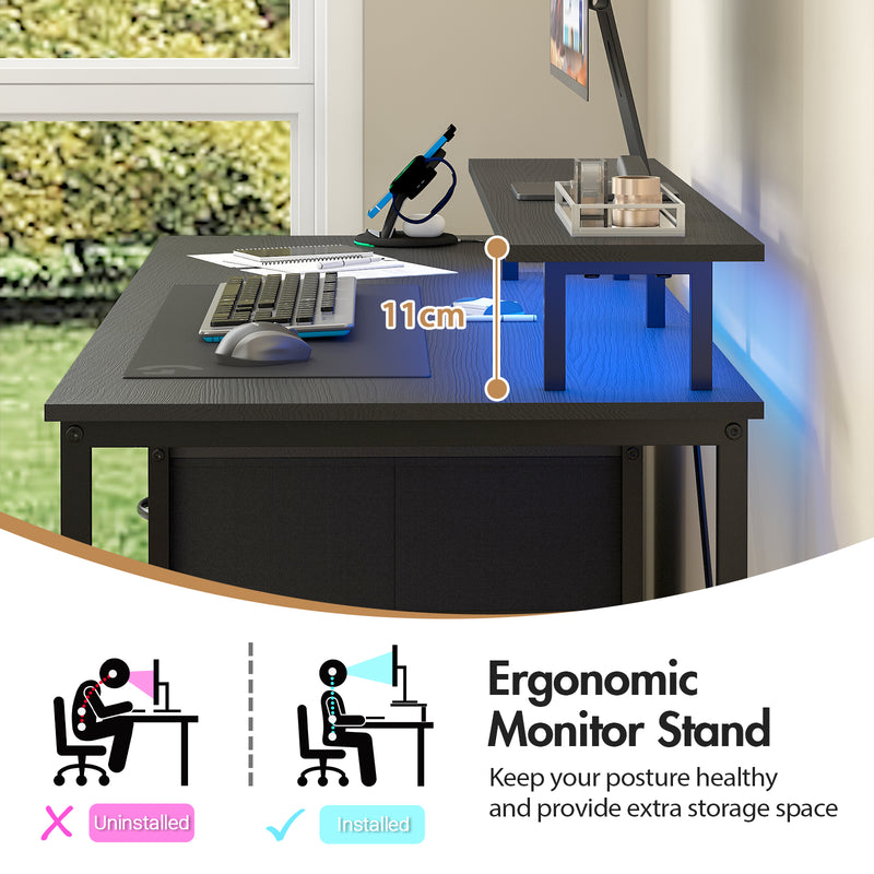 Advwin 120cm Reversible Gaming Desk for Home Office