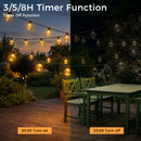 Advwin 15M Solar Outdoor Festoon Lights with LED