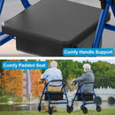 Advwin 4 Wheels Rollator Walker with Dual Brake System