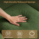 Advwin Sectiona Sofa 4-Seater Corduroy U Shape Couch