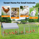 Advwin Outdoor Chicken Coop Galvanized Metal with Cover