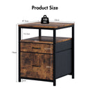 Advwin Mini Fridge Stand with 2 Drawers and Open Shelf