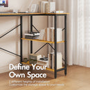 Advwin L Shaped Computer Desk with Storage Shelves