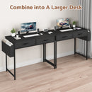 Advwin 100cm Small Desk with 2 Drawers