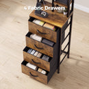 Advwin Tall Bedside Table with Charging Station