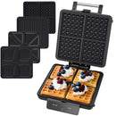 Advwin 4-in-1 Waffle Maker with Removable Plates