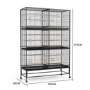 Advwin Large 3-Tier Stackable & Divided Bird Cage Aviary